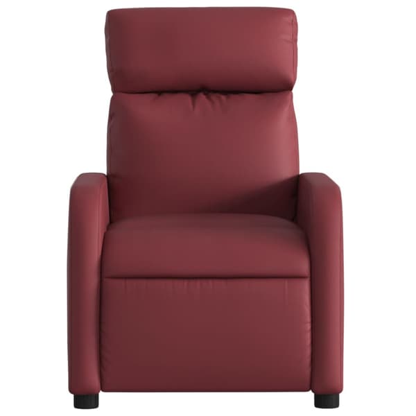 Massagefåtölj vinröd konstläder