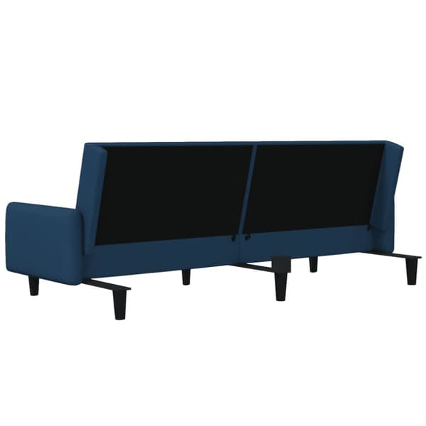 Bäddsoffa 2-sits blå sammet