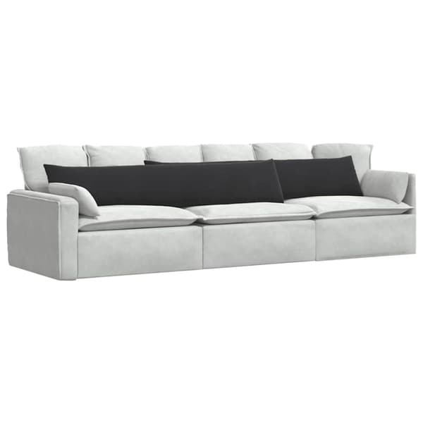 Sofakuddar 2 pcs Svart 200 x 40 cm Kordread tyg