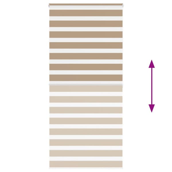 Rullgardin zebra 105x200 cm tyg bredd 100,9 cm polyester