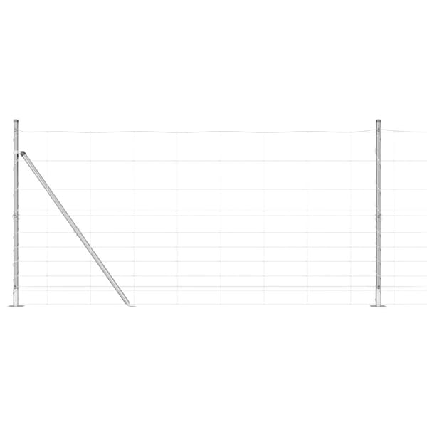 Stängselstolpe Galvaniserad 25 x 1,2 m Stål