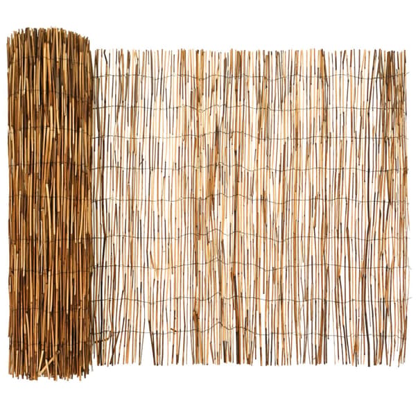 Trädgårdsstängsel Karbomiserad 1000 x 90 cm Vass