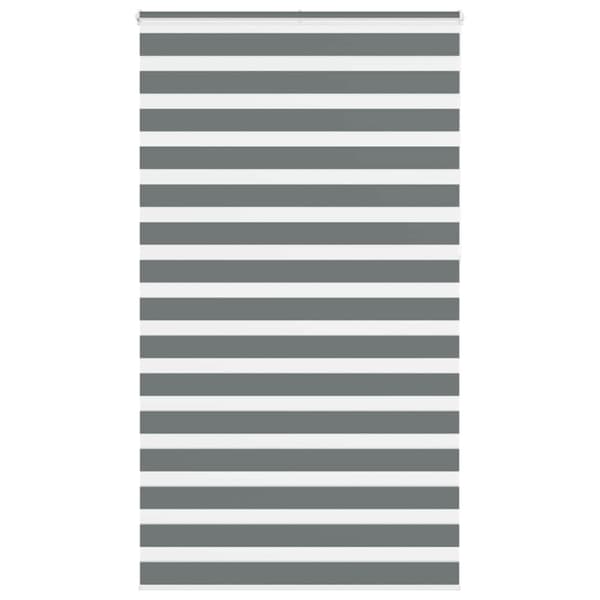 Rullgardin zebra mörkgrå 130x230 cm tyg bredd 125,9cm polyester