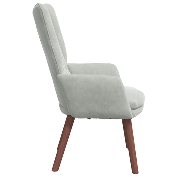fåtölj Ljusgrå 63 x 67 x 94 cm Sammet