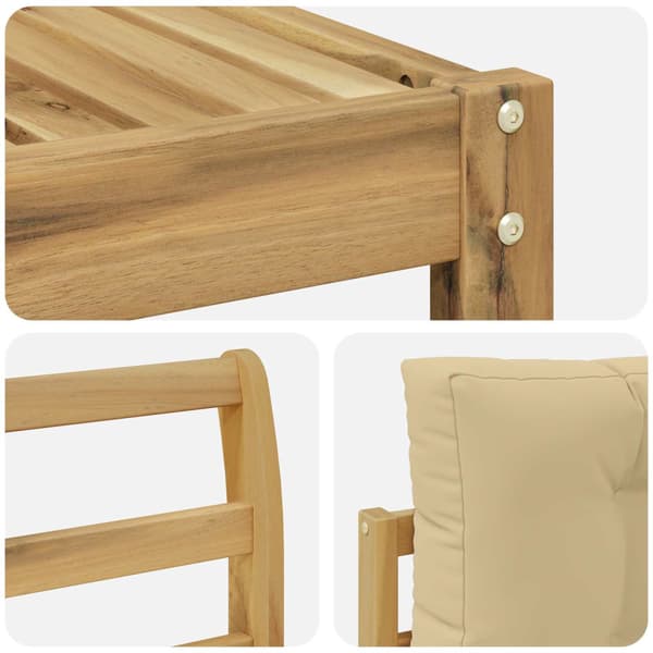 Utomhussoffset 8 pcs Vit och Beige