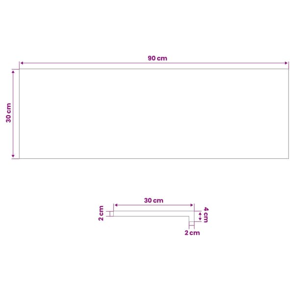 Trappsteg 8 st 90 x 30 x 2 cm Vit Massivt Ekträ