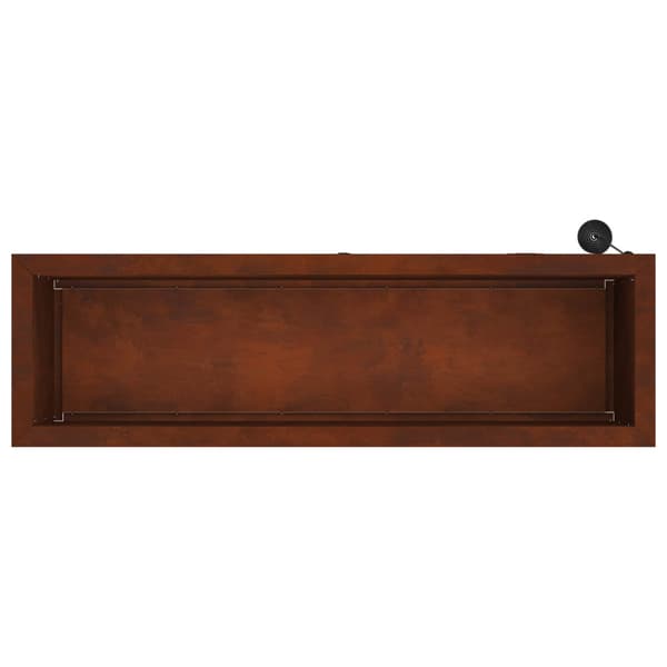 Odlingslåda med LED 2 st Rostig 30 x 100 x 30 cm