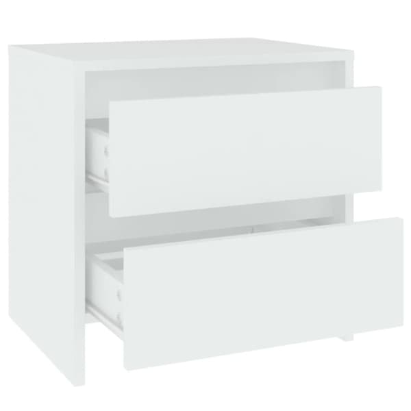 Sängbord vit 45x34,5x44,5 cm konstruerat trä