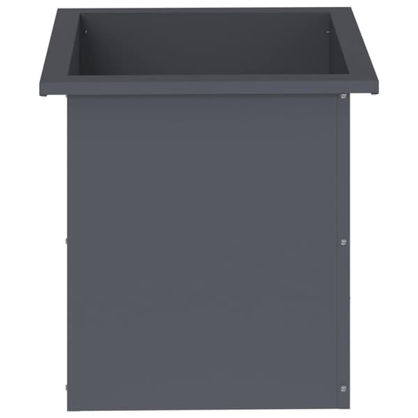 Odlingslåda med LED 2 st Antracit 40 x 40 x 40 cm Stål