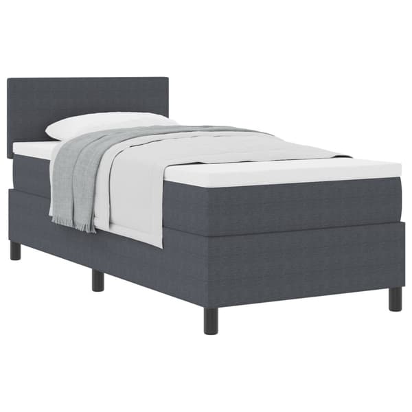 Bäddfjäder Mörkgrå och vit 90 x 190 cm Kordread tyg