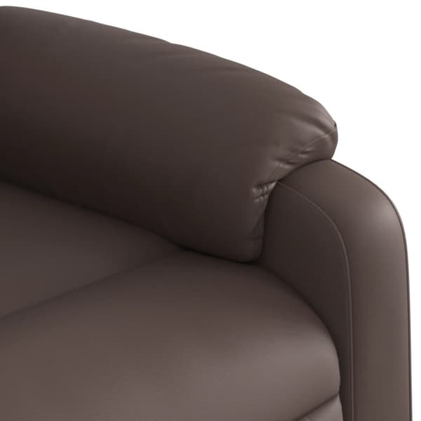 Massagefåtölj brun konstläder