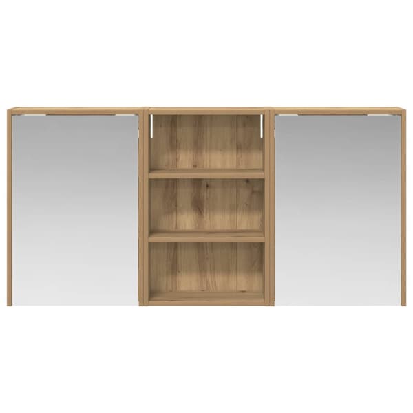 Badrumsskåpsset 3 st 126 x 16 x 62.5 cm Konstruerat trä