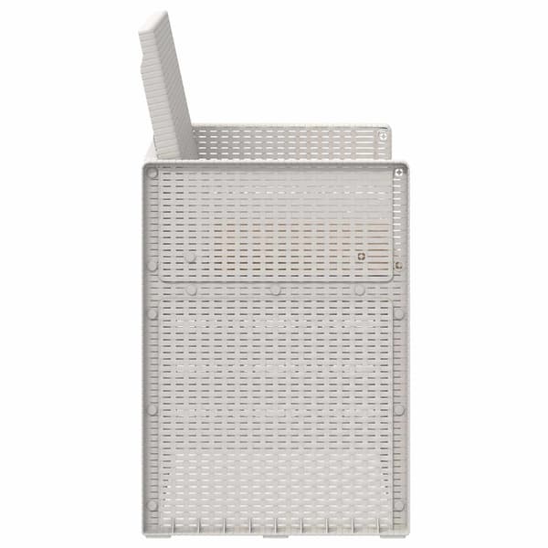 Trädgårdsmatstolar 2 pcs Vit och taupe PP