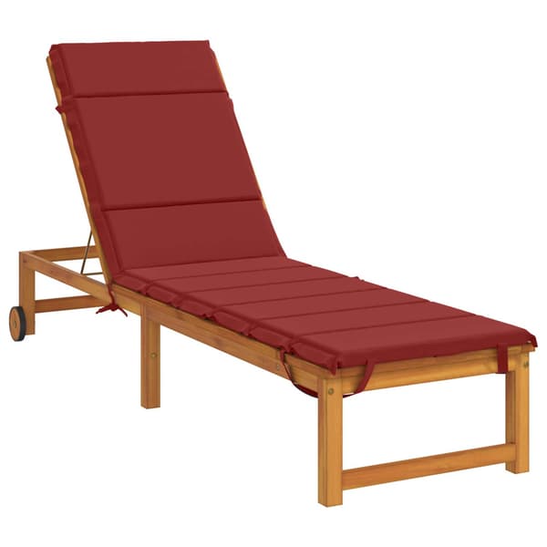 Solstol Kudde GEMERT 100% Polyester Vinröd 200 x 50 x 3 cm
