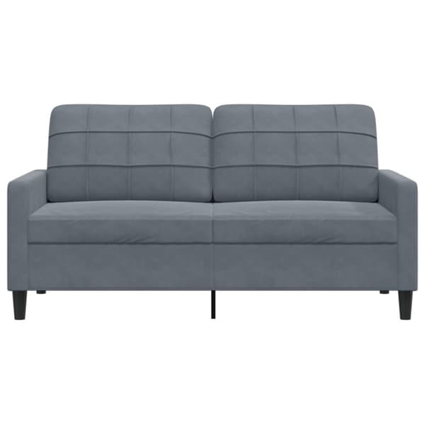 Soffa 2-sits mörkgrå 140 cm sammet