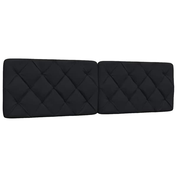 Bed Frame with LED without Mattress Black 180x200 cm Fabric