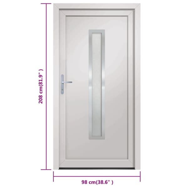 Ytterdörr vit 98x208 cm PVC