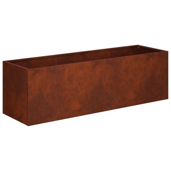Trädgårdsplanterare 2 st Rostig 100 x 30 x 30 cm