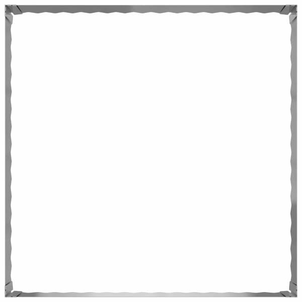 Kant för gräsmatta 4 st 100 x 100 x 35 cm Stål Silver