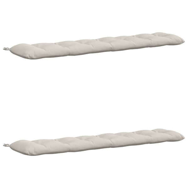 Bänk Kuddar VIANEN 2 st 100% Polyester Vit 190 x 40 x 12 cm
