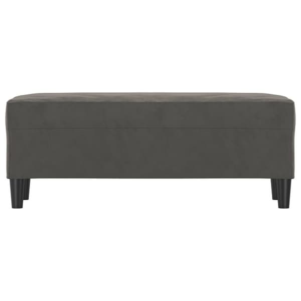 Bänk mörkgrå 100x35x41 cm sammet