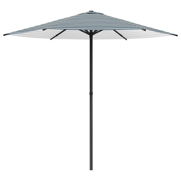 Trädgårdsparasol 230 x 230 cm Polyester Rektangulär Blå och Vit