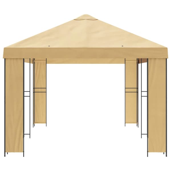 Trädgårdsgazebo 6 x 3 m Gräddvit Polyester och Stål 190