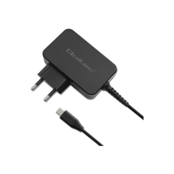 Qoltec GaN POWER PRO - USB-C strömadapter - 3-3,25A, 5-20V - 65 Watt