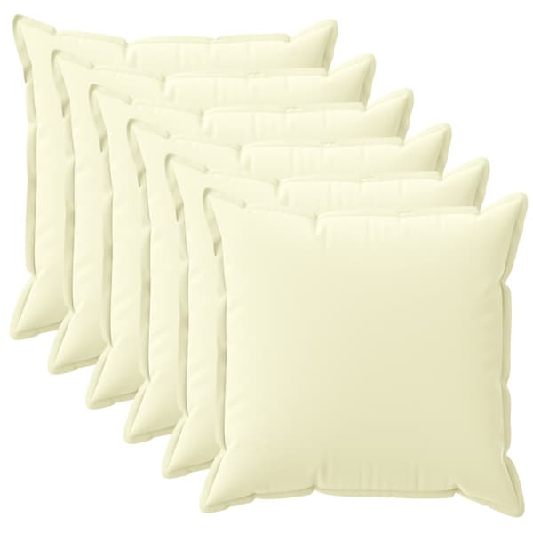 Kudde med kudde HOUTEN 6 st Gräddvit Polyester