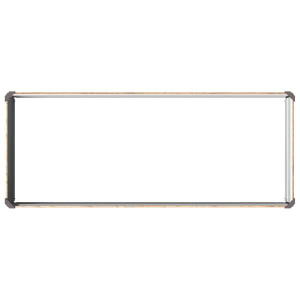 Höjd Trädgårdsbädd Träbrun 100 x 40 x 24 cm kallvalsad stål