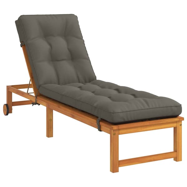 Solstol Kudde VIANEN 100% Polyester Grå 200 x 50 x 8 cm
