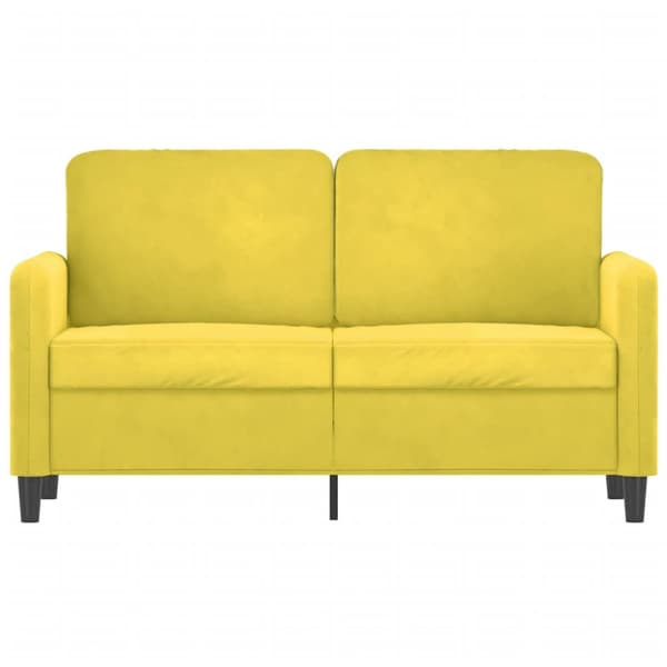 2-sitssoffa gul 120 cm sammet
