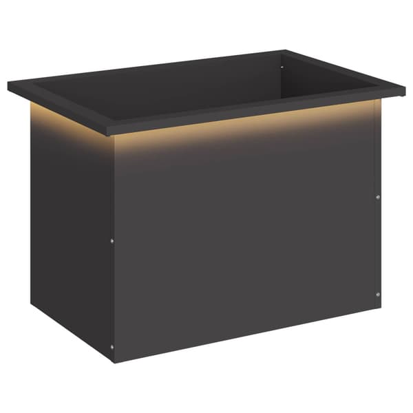 Odlingslåda med LED Svart 40 x 60 x 40 cm Stål
