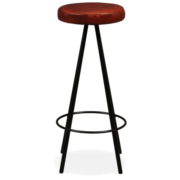 Barstolar 4 st äkta läder