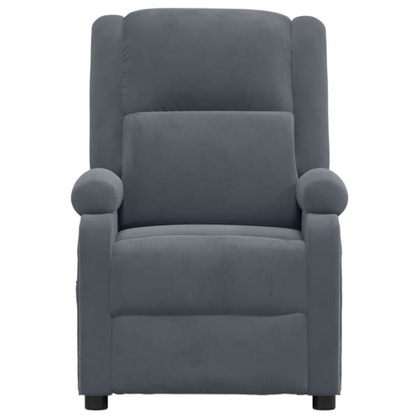 Reclinerfåtölj mörkgrå sammet