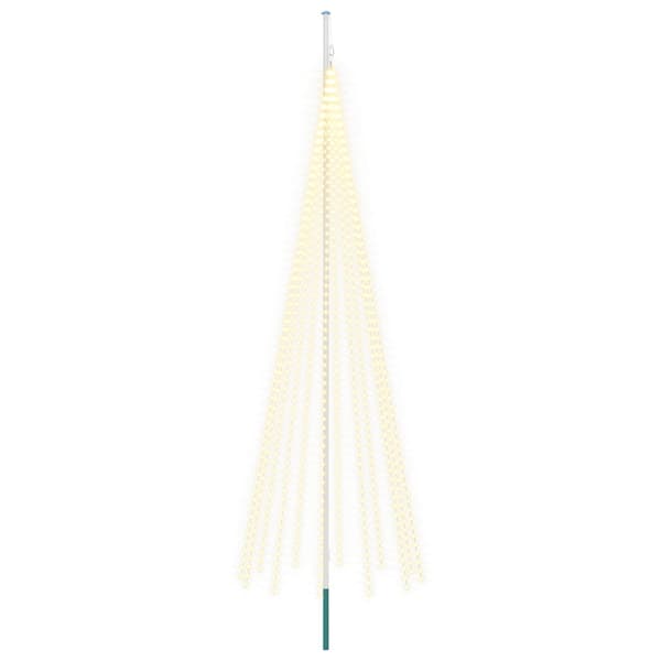 Julgransbelysning med markspett och flaggstång 500 cm