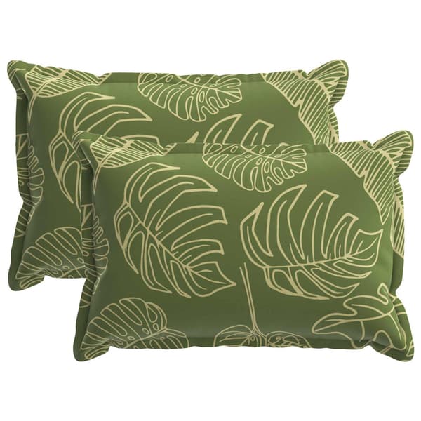 Kuddöverdrag 2 st HOUTEN Bladdesign 50 x 80 cm Polyester