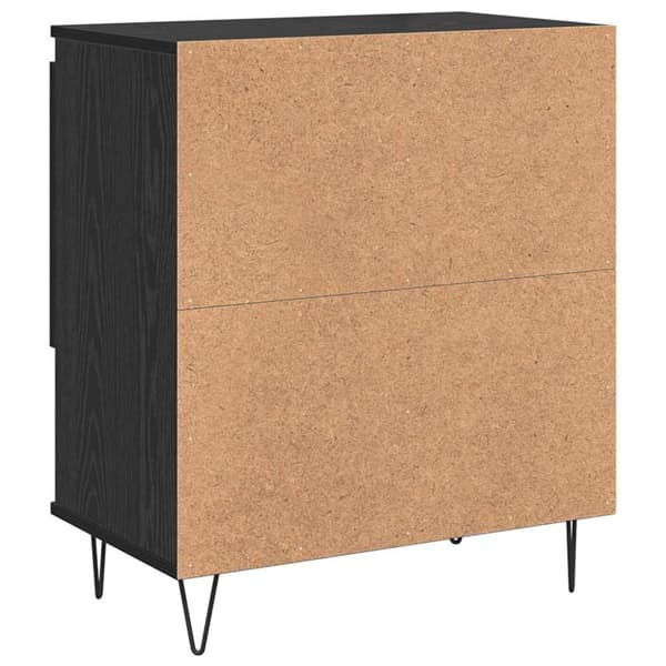 Sideboard 2 pcs Svart Ek 60 x 35 x 70 cm
