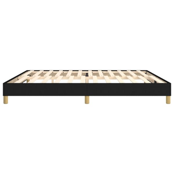 Boxspring-sängram svart 200x200 cm tyg