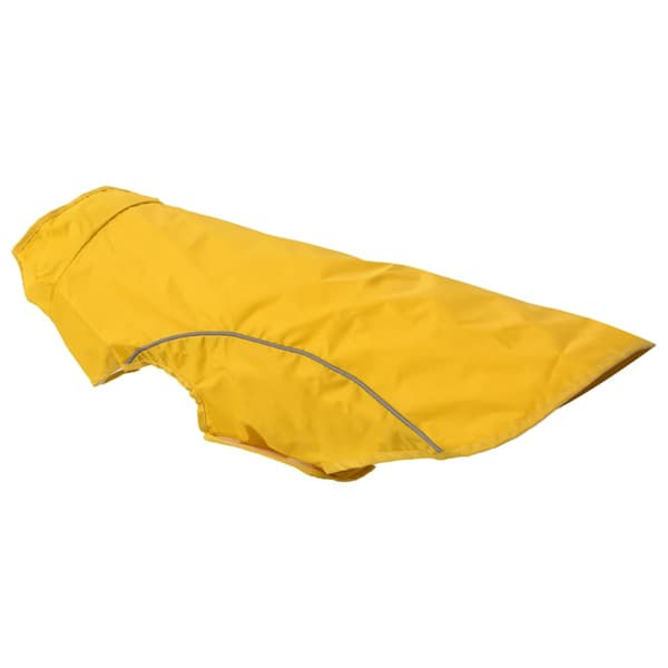 Regnrock för hundar med reflekterande remsor polyester gul L