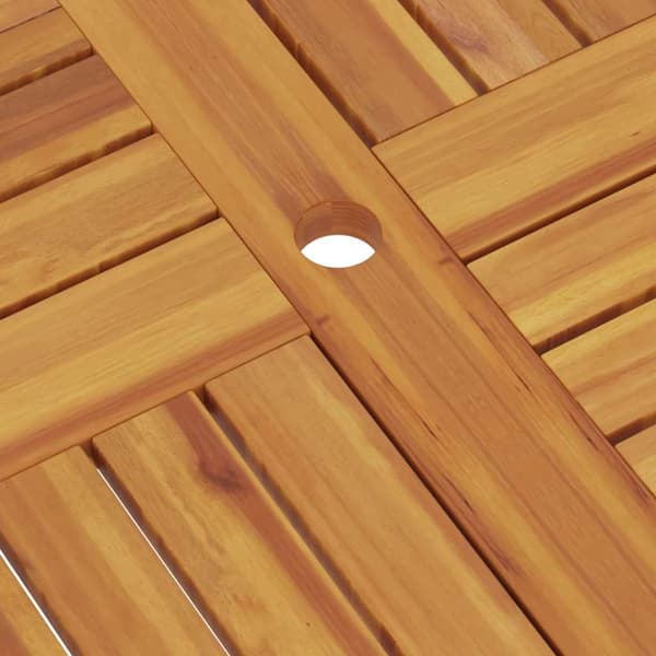 Hopfällbart trädgårdsbord 85x85x76 cm massiv teak