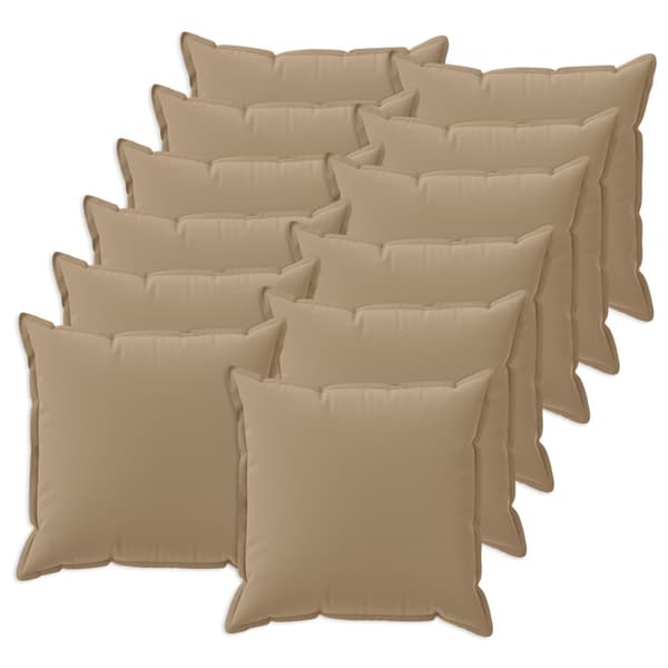 Kudde med kudde HOUTEN 12 st Taupe Polyester