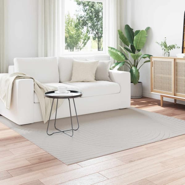 Områdesmattor Rektangulär SIROLO Sand 280 x 200 cm Polyester