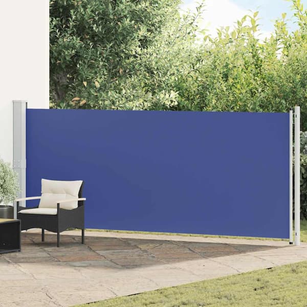Infällbar sidomarkis 600x160 cm blå
