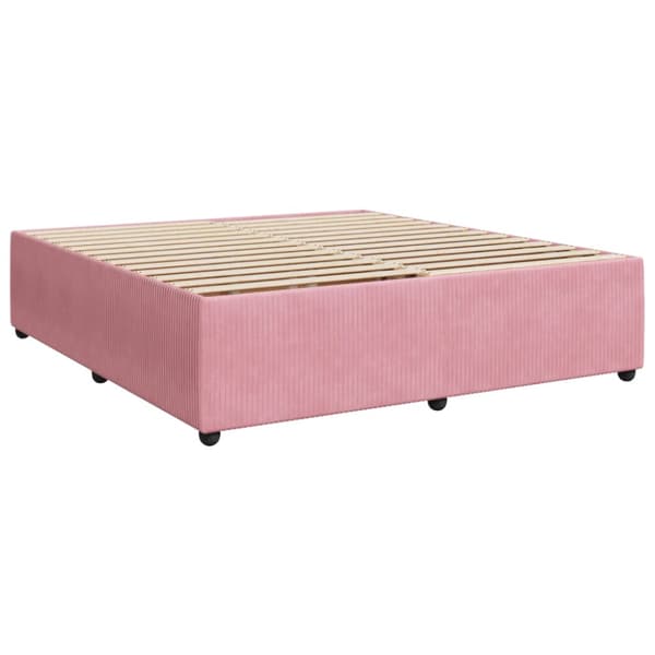 Ramsäng med madrass rosa 180x200 cm sammet