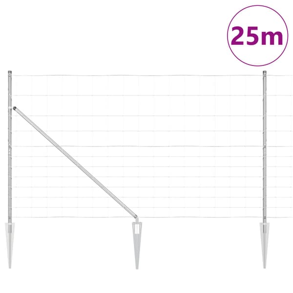 Stängselstolpe Galvaniserad 25 x 1,4 m Stål