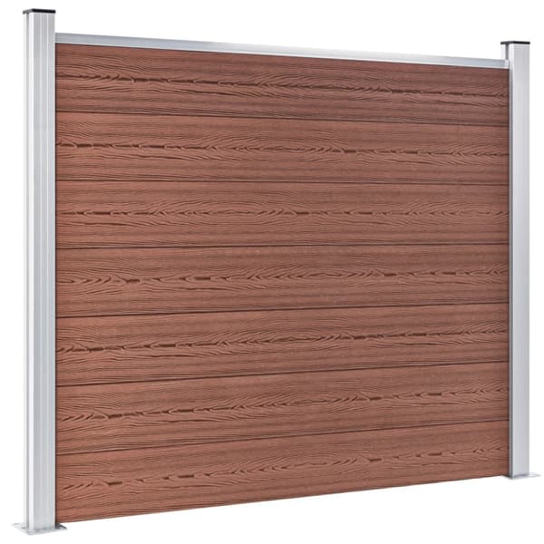Staketpaneler WPC 353x146 cm brun