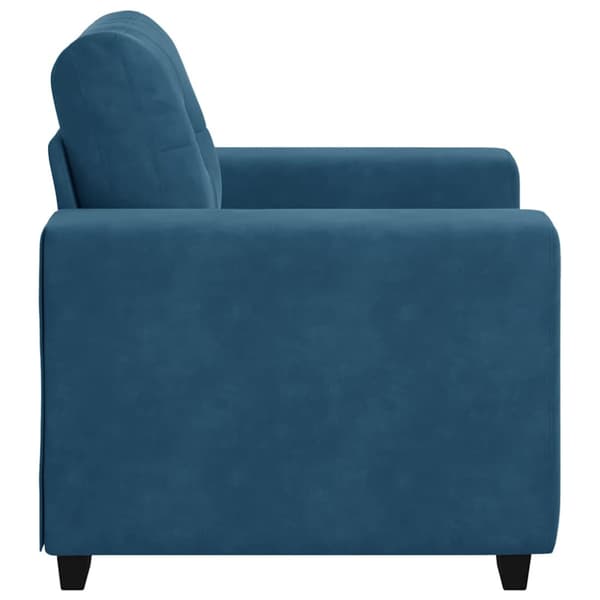 Soffstol blå 100x78x80 cm sammet