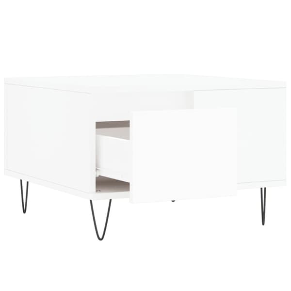 Soffbord vit 55x55x36,5 cm konstruerat trä