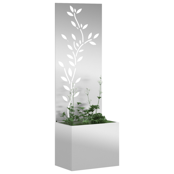 Trädgårds integritetsskärm Blommor Silver 50 x 32 x 150 cm